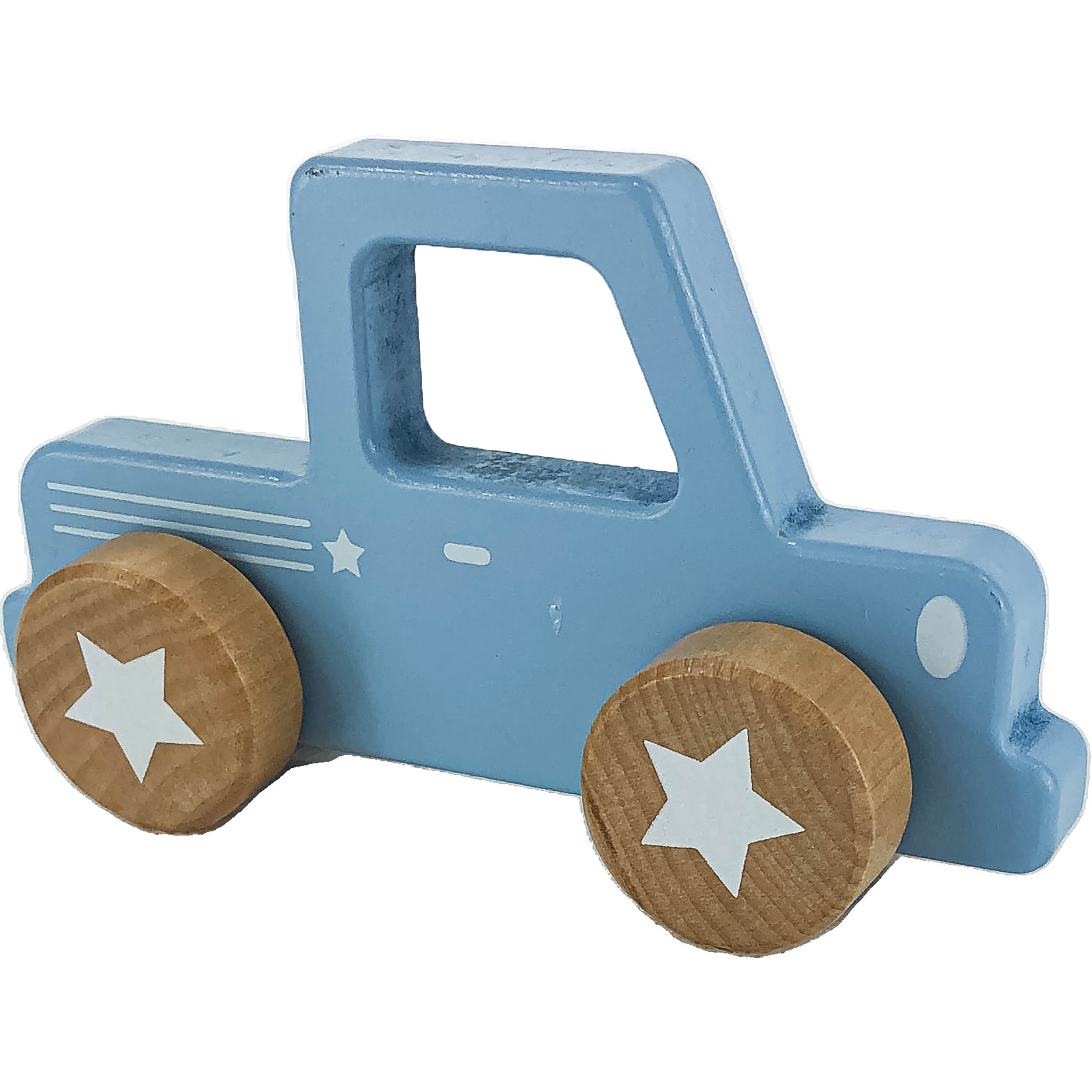 Voiture bleue en bois - État correct sur Badoum Badoum